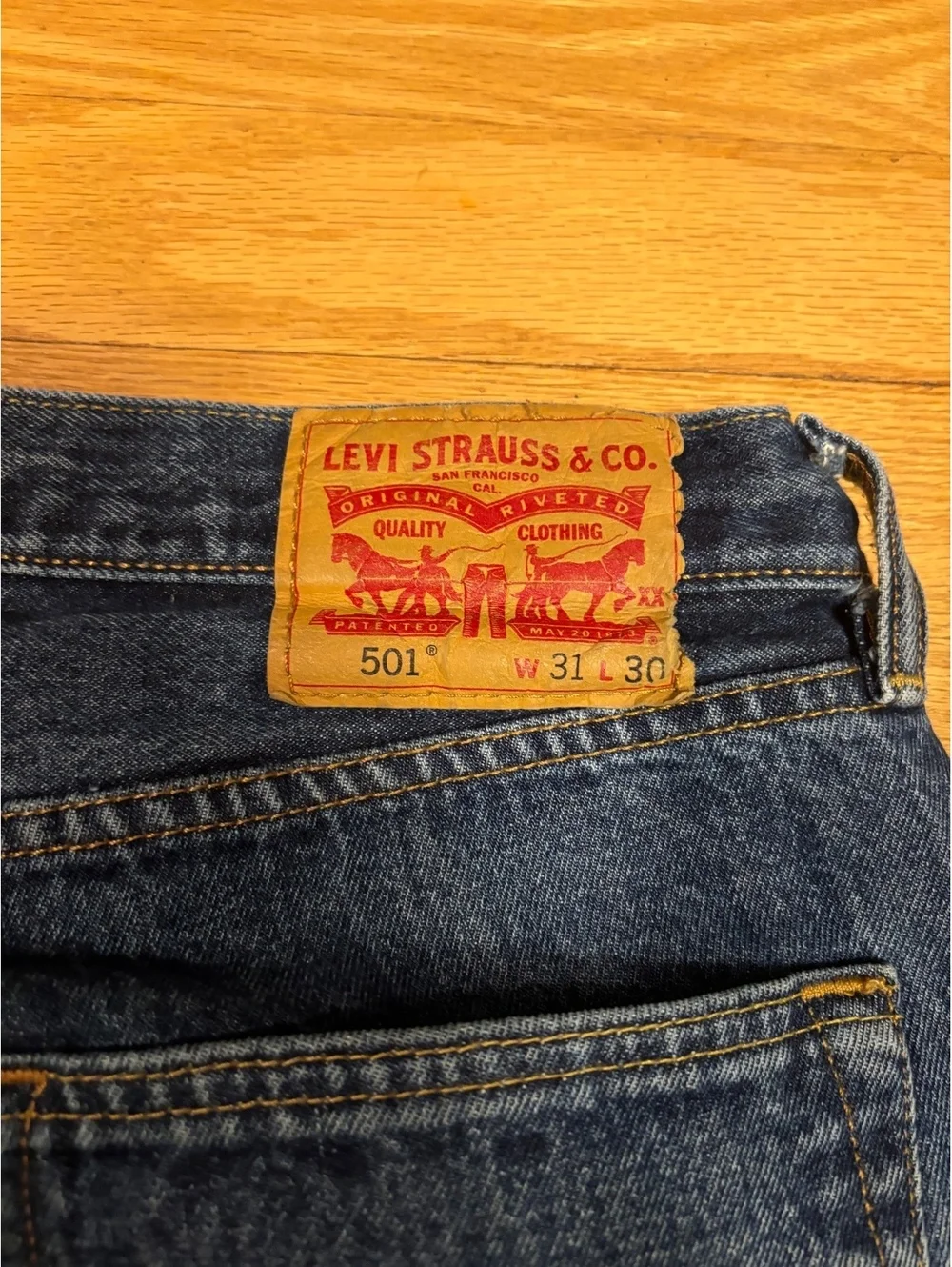 Levi's 501 Original Fit Blue Denim Jeans, W31 L30